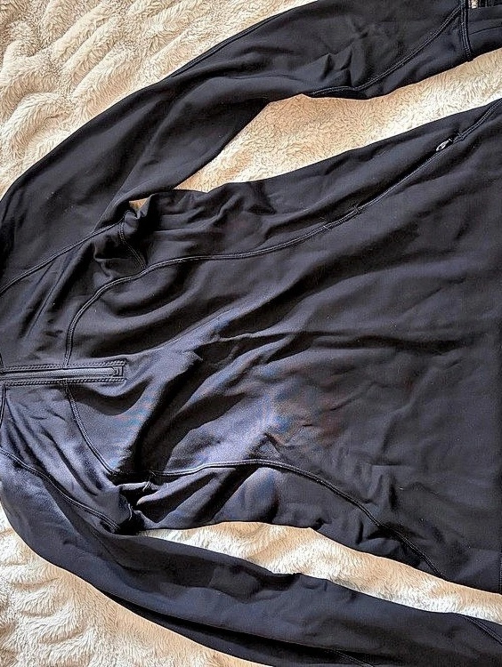 lululemon 1/4 Zip Black Athletic Longsleeve
